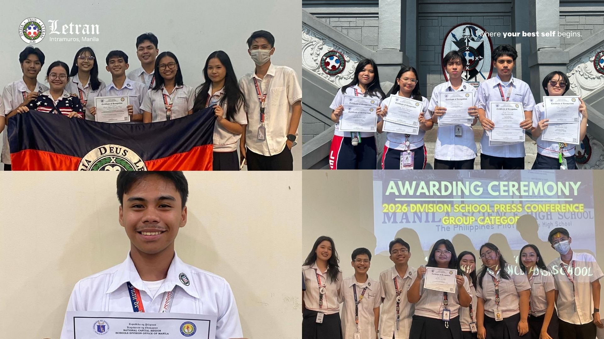 Letran SHS Campus Journalists Win Multiple Awards at DSPC 2026