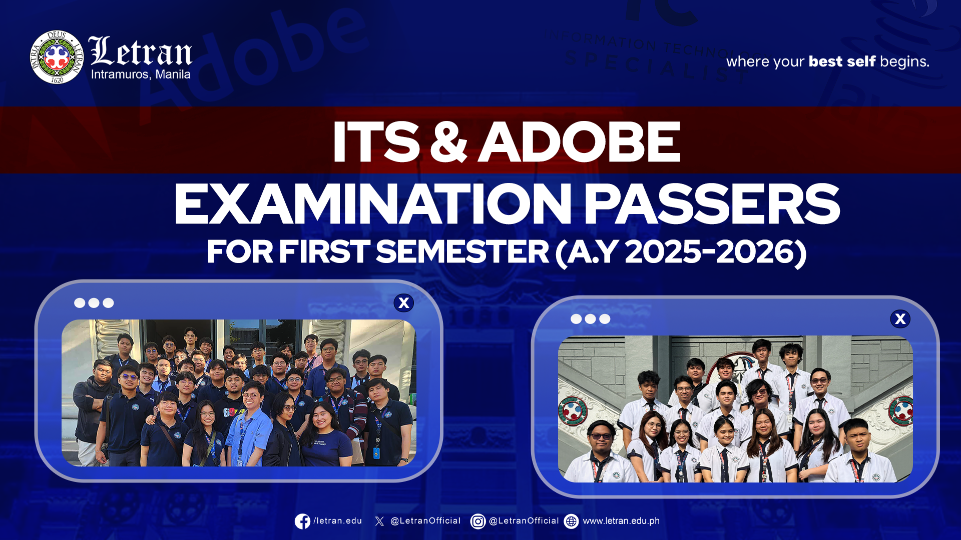 Letranites Earn Credentials in Microsoft and Adobe Certification Exams 
